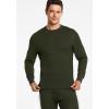 imageCQR Mens Long Sleeve Thermal Underwear Tops Midweight Waffle Shirt Winter Cold Weather Thermal Shirts1 Piece of Top Olive