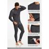imageCQR Mens Long Sleeve Thermal Underwear Tops Midweight Waffle Shirt Winter Cold Weather Thermal Shirts1 Piece of Top Olive