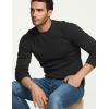 imageCQR Mens Long Sleeve Thermal Underwear Tops Midweight Waffle Shirt Winter Cold Weather Thermal Shirts2 Packs of Tops Black Dark Grey