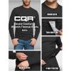 imageCQR Mens Long Sleeve Thermal Underwear Tops Midweight Waffle Shirt Winter Cold Weather Thermal Shirts2 Packs of Tops Black Navy