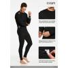 imageCQR Mens Long Sleeve Thermal Underwear Tops Midweight Waffle Shirt Winter Cold Weather Thermal Shirts2 Packs of Tops Black Olive