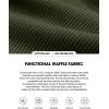 imageCQR Mens Long Sleeve Thermal Underwear Tops Midweight Waffle Shirt Winter Cold Weather Thermal Shirts2 Packs of Tops Black Olive