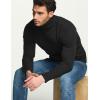 imageCQR Mens Long Sleeve Thermal Underwear Tops Midweight Waffle Shirt Winter Cold Weather Thermal ShirtsMock Neck Top Black