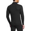 imageCQR Mens Long Sleeve Thermal Underwear Tops Midweight Waffle Shirt Winter Cold Weather Thermal ShirtsMock Neck Top Black