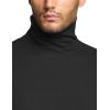 imageCQR Mens Long Sleeve Thermal Underwear Tops Midweight Waffle Shirt Winter Cold Weather Thermal ShirtsMock Neck Top Black