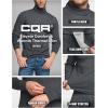 imageCQR Mens Long Sleeve Thermal Underwear Tops Midweight Waffle Shirt Winter Cold Weather Thermal ShirtsMock Neck Top Dark Grey