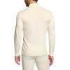 imageCQR Mens Long Sleeve Thermal Underwear Tops Midweight Waffle Shirt Winter Cold Weather Thermal ShirtsMock Neck Top Natural