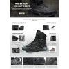 imageCQR Mens Military Tactical Boots Lightweight 6 Inches Hiking Combat Boot Durable Breathable Outdoor Work Motorcycle FootwearBlockade 6  Ripstop Black