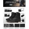 imageCQR Mens Military Tactical Boots Lightweight 6 Inches Hiking Combat Boot Durable Breathable Outdoor Work Motorcycle FootwearResponse 6 With Zipper Black