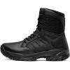 imageCQR Mens Military Tactical Boots Lightweight 6 Inches Hiking Combat Boot Durable Breathable Outdoor Work Motorcycle FootwearResponse 6 With Zipper Black