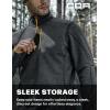 imageCQR Mens Quarter Zip Utility Fleece Pullover Outdoor Casual Thermal Sweater Chest Zipper Pocket Mock Neck Long SleeveApex Charcoal