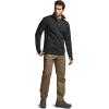 imageCQR Mens Quarter Zip Utility Fleece Pullover Outdoor Casual Thermal Sweater Chest Zipper Pocket Mock Neck Long SleeveApex Heather Coal Black