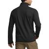 imageCQR Mens Quarter Zip Utility Fleece Pullover Outdoor Casual Thermal Sweater Chest Zipper Pocket Mock Neck Long SleeveApex Heather Coal Black