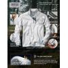 imageCQR Mens Quarter Zip Utility Fleece Pullover Outdoor Casual Thermal Sweater Chest Zipper Pocket Mock Neck Long SleeveApex Light Grey