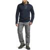 imageCQR Mens Quarter Zip Utility Fleece Pullover Outdoor Casual Thermal Sweater Chest Zipper Pocket Mock Neck Long SleeveApex Navy