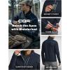imageCQR Mens Quarter Zip Utility Fleece Pullover Outdoor Casual Thermal Sweater Chest Zipper Pocket Mock Neck Long SleeveApex Navy