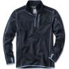 imageCQR Mens Quarter Zip Utility Fleece Pullover Outdoor Casual Thermal Sweater Chest Zipper Pocket Mock Neck Long SleeveApex Navy