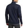 imageCQR Mens Quarter Zip Utility Fleece Pullover Outdoor Casual Thermal Sweater Chest Zipper Pocket Mock Neck Long SleeveApex Ocean Navy