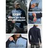 imageCQR Mens Quarter Zip Utility Fleece Pullover Outdoor Casual Thermal Sweater Chest Zipper Pocket Mock Neck Long SleeveApex Ocean Navy