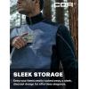 imageCQR Mens Quarter Zip Utility Fleece Pullover Outdoor Casual Thermal Sweater Chest Zipper Pocket Mock Neck Long SleeveApex Ocean Navy