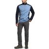 imageCQR Mens Quarter Zip Utility Fleece Pullover Outdoor Casual Thermal Sweater Chest Zipper Pocket Mock Neck Long SleeveApex Ocean Navy