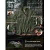 imageCQR Mens Quarter Zip Utility Fleece Pullover Outdoor Casual Thermal Sweater Chest Zipper Pocket Mock Neck Long SleeveApex Olive