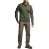 imageCQR Mens Quarter Zip Utility Fleece Pullover Outdoor Casual Thermal Sweater Chest Zipper Pocket Mock Neck Long SleeveApex Olive