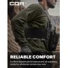 imageCQR Mens Quarter Zip Utility Fleece Pullover Outdoor Casual Thermal Sweater Chest Zipper Pocket Mock Neck Long SleeveFortress Army Green