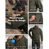 imageCQR Mens Quarter Zip Utility Fleece Pullover Outdoor Casual Thermal Sweater Chest Zipper Pocket Mock Neck Long SleeveFortress Army Green