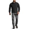 imageCQR Mens Quarter Zip Utility Fleece Pullover Outdoor Casual Thermal Sweater Chest Zipper Pocket Mock Neck Long SleeveFortress Black