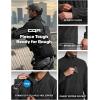 imageCQR Mens Quarter Zip Utility Fleece Pullover Outdoor Casual Thermal Sweater Chest Zipper Pocket Mock Neck Long SleeveFortress Black