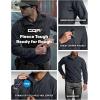 imageCQR Mens Quarter Zip Utility Fleece Pullover Outdoor Casual Thermal Sweater Chest Zipper Pocket Mock Neck Long SleeveFortress Charcoal
