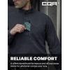 imageCQR Mens Quarter Zip Utility Fleece Pullover Outdoor Casual Thermal Sweater Chest Zipper Pocket Mock Neck Long SleeveFortress Charcoal