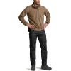 imageCQR Mens Quarter Zip Utility Fleece Pullover Outdoor Casual Thermal Sweater Chest Zipper Pocket Mock Neck Long SleeveFortress Coyote