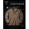 imageCQR Mens Quarter Zip Utility Fleece Pullover Outdoor Casual Thermal Sweater Chest Zipper Pocket Mock Neck Long SleeveFortress Coyote