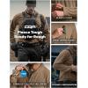 imageCQR Mens Quarter Zip Utility Fleece Pullover Outdoor Casual Thermal Sweater Chest Zipper Pocket Mock Neck Long SleeveFortress Coyote