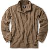 imageCQR Mens Quarter Zip Utility Fleece Pullover Outdoor Casual Thermal Sweater Chest Zipper Pocket Mock Neck Long SleeveFortress Coyote