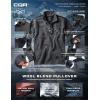 imageCQR Mens Quarter Zip Utility Fleece Pullover Outdoor Casual Thermal Sweater Chest Zipper Pocket Mock Neck Long SleeveTimberline Grey  Navy