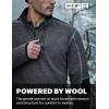 imageCQR Mens Quarter Zip Utility Fleece Pullover Outdoor Casual Thermal Sweater Chest Zipper Pocket Mock Neck Long SleeveTimberline Grey  Navy