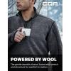 imageCQR Mens Quarter Zip Utility Fleece Pullover Outdoor Casual Thermal Sweater Chest Zipper Pocket Mock Neck Long SleeveTimberline Grey