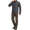 imageCQR Mens Quarter Zip Utility Fleece Pullover Outdoor Casual Thermal Sweater Chest Zipper Pocket Mock Neck Long SleeveTimberline Grey