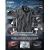 imageCQR Mens Quarter Zip Utility Fleece Pullover Outdoor Casual Thermal Sweater Chest Zipper Pocket Mock Neck Long SleeveTimberline Grey