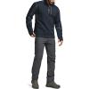 imageCQR Mens Quarter Zip Utility Fleece Pullover Outdoor Casual Thermal Sweater Chest Zipper Pocket Mock Neck Long SleeveTimberline Navy