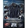 imageCQR Mens Quarter Zip Utility Fleece Pullover Outdoor Casual Thermal Sweater Chest Zipper Pocket Mock Neck Long SleeveTimberline Navy
