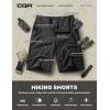 imageCQR Mens Quick Dry Stretch Hiking Cargo Shorts Lightweight Water Resistant Tactical Casual Golf ampamp Outdoor with PocketsHike Flex Black