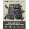 imageCQR Mens Quick Dry Stretch Hiking Cargo Shorts Lightweight Water Resistant Tactical Casual Golf ampamp Outdoor with PocketsHike Flex Grey