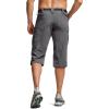imageCQR Mens Quick Dry Stretch Hiking Cargo Shorts Lightweight Water Resistant Tactical Casual Golf ampamp Outdoor with PocketsRocky Capri Jet Grey