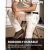 imageCQR Mens Quick Dry Work Pants Water Resistant Outdoor Tactical Pants Lightweight Stretch Cargo Hiking PantsDura Flex Pants Frosted White