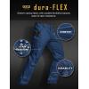 imageCQR Mens Quick Dry Work Pants Water Resistant Outdoor Tactical Pants Lightweight Stretch Cargo Hiking PantsDura Flex Pants Midnight Blue