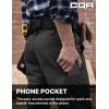 imageCQR Mens Quick Dry Work Pants Water Resistant Outdoor Tactical Pants Lightweight Stretch Cargo Hiking PantsDuratex Pants Black